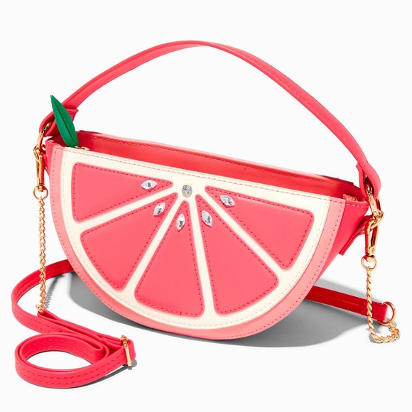 Pink Grapefruit Slice Crossbody Bag-NWT - Picture 1 of 3